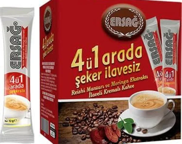 Ersag 4-in-1 Unsweetened Coffee (single use) -with moringa and reishi extract-organic coffee,fat burner, satiating - Image 2